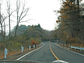 のどかな奥多摩湖周遊道路