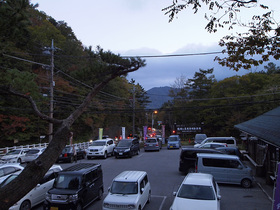 日没後の竜頭ノ滝駐車場