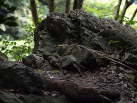 岩の山道