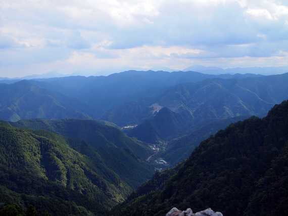 つづら岩の頂上からの風景