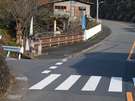 平溝橋の左折地点