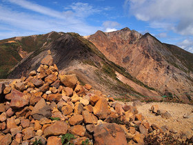 茶臼岳から峰の茶屋跡に向かう下山道からの眺望4