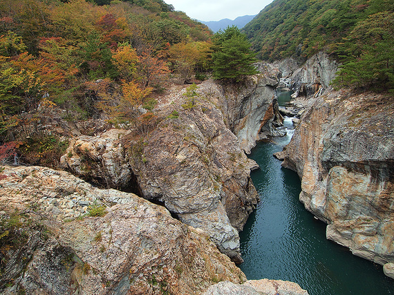 むささび橋から龍王峡の風景