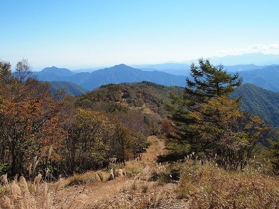 鷹ノ巣山から六ツ石山方面の展望