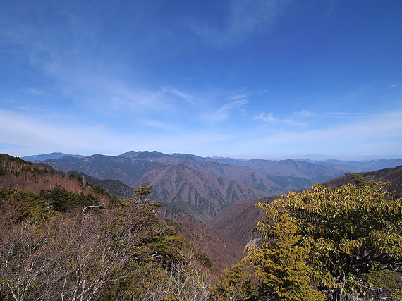 東仙波手前の岩場からの眺望(北西側)