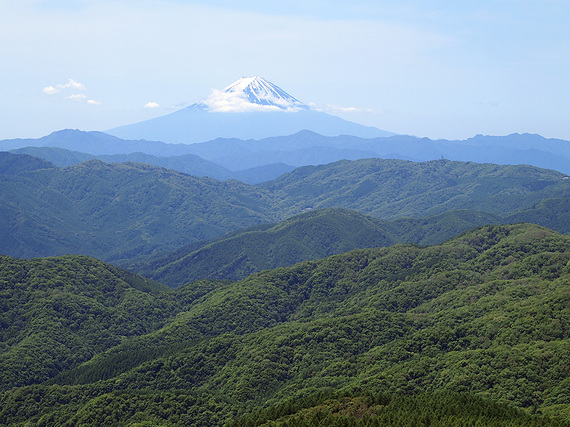 笠取山から富士山の展望