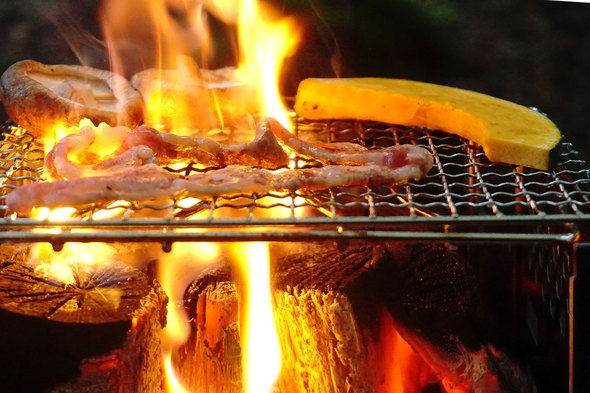 BBQグリルで焼肉！