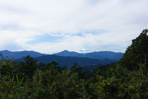 高尾山もみじ台から富士山の眺望