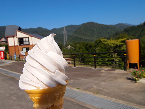 奥只見湖の山ぶどうソフトクリーム